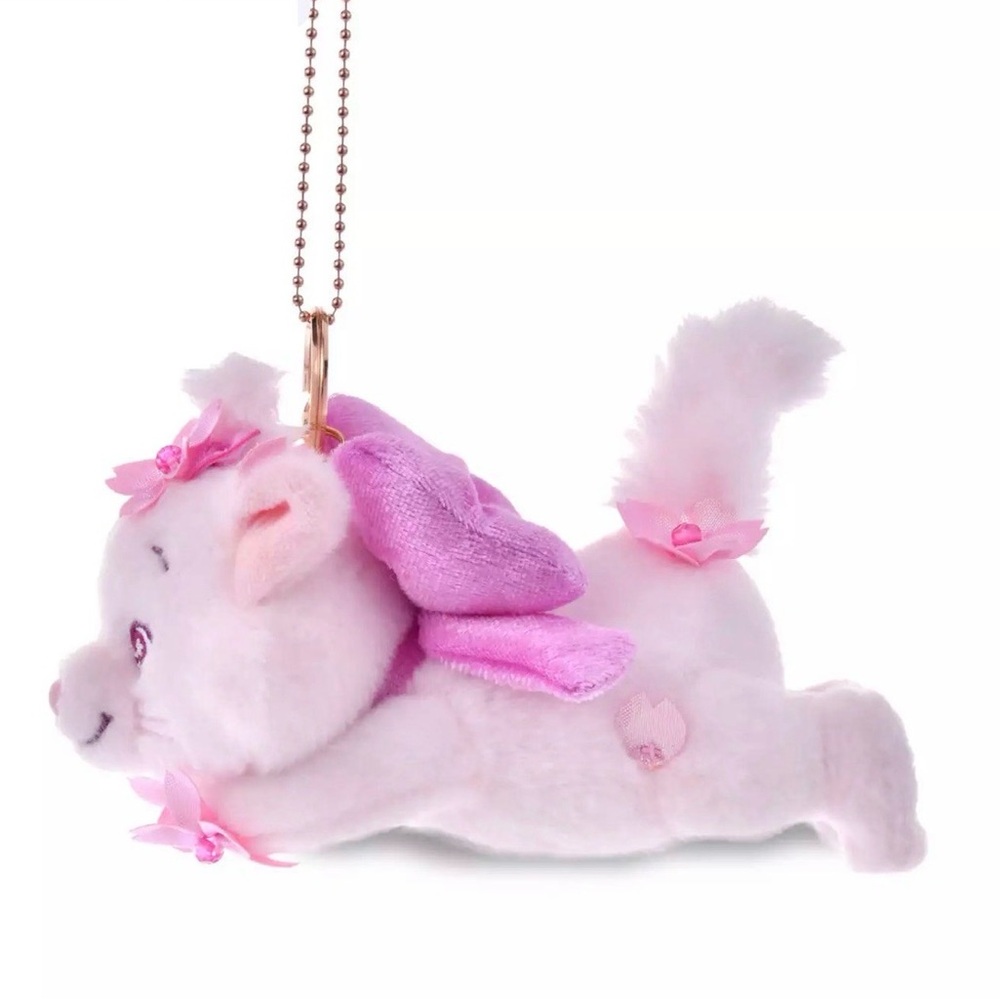 Japan Disney Store Exclusive 2026 Sakura Collection Marie Plush Keychain - Picture 2 of 10